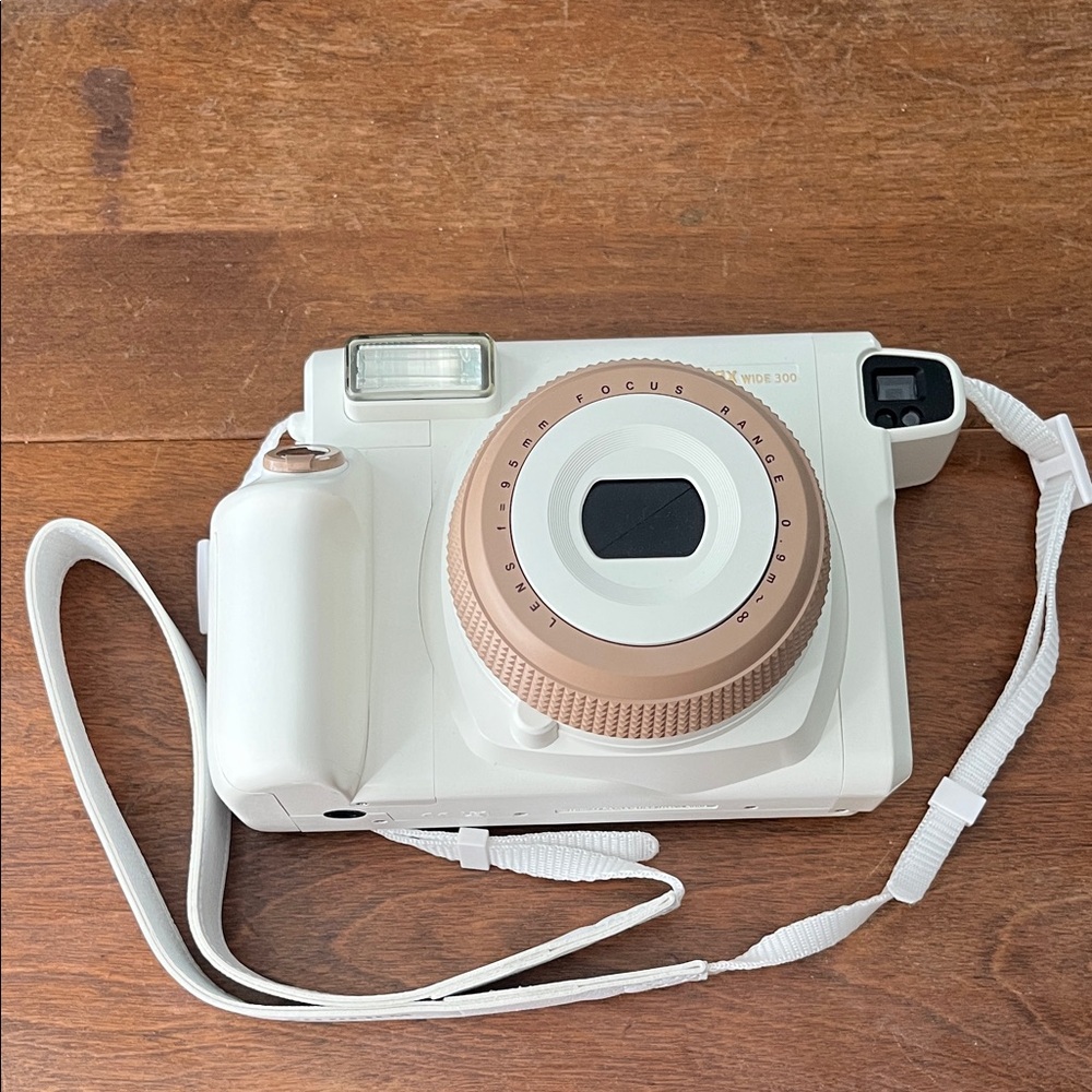 Fujifilm Instax Wide 300- White and Tan Camera- Like New